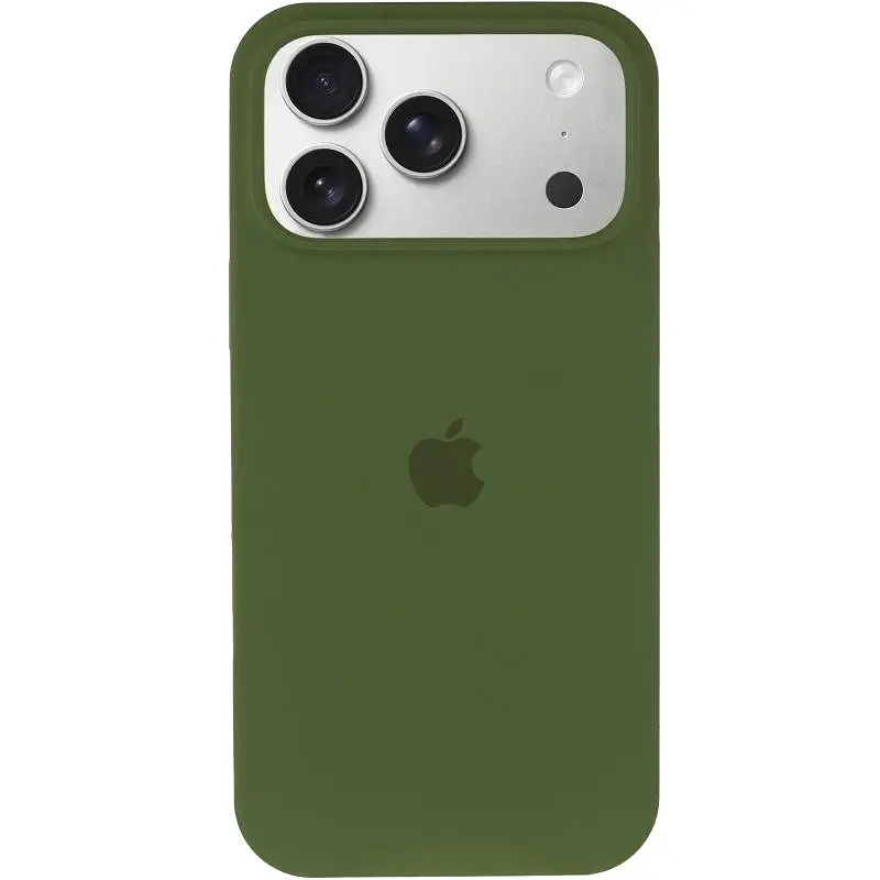 Чехол Epik Silicone Case Full Protective (AA) для Apple iPhone 17 Pro (6.3) Зеленый / Dark Olive - фото 2