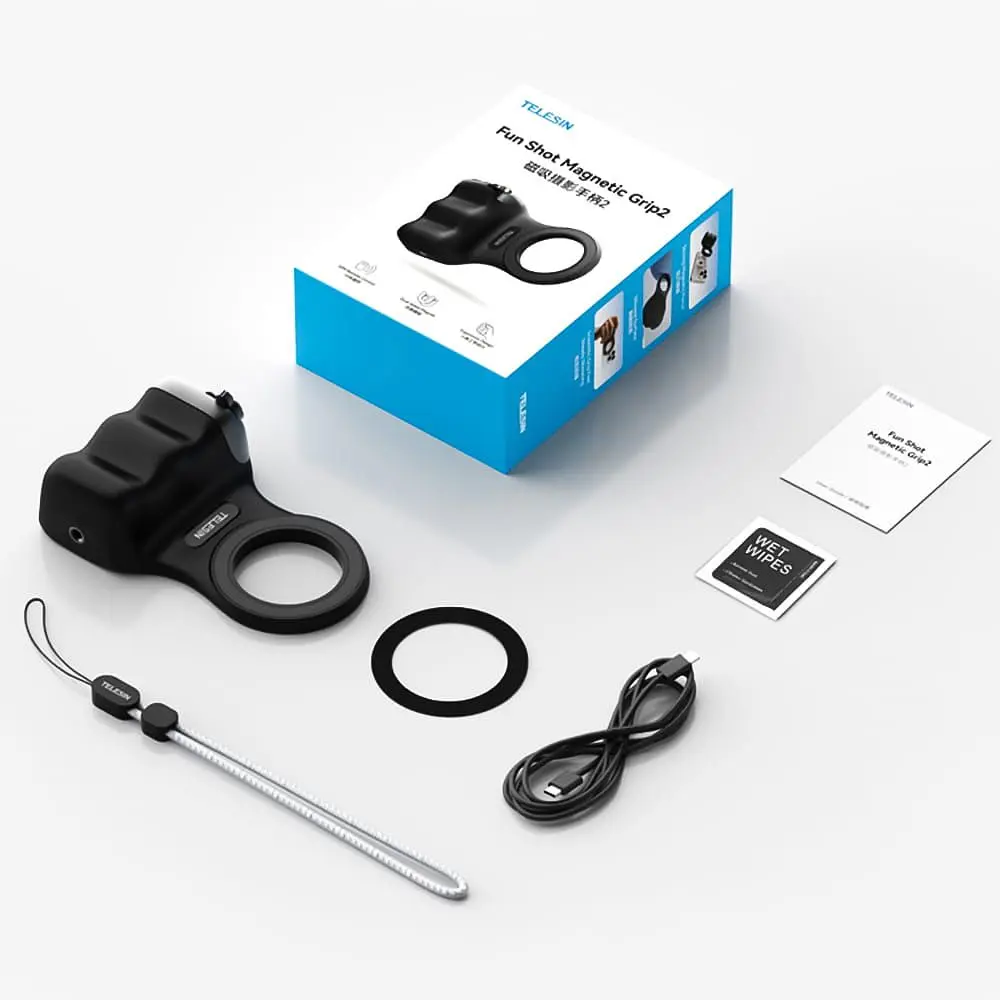 Тримач для смартфона Telesin Fun Shot Magnetic Grip2 Black (P5-MP-001BK) [168632] - фото 9
