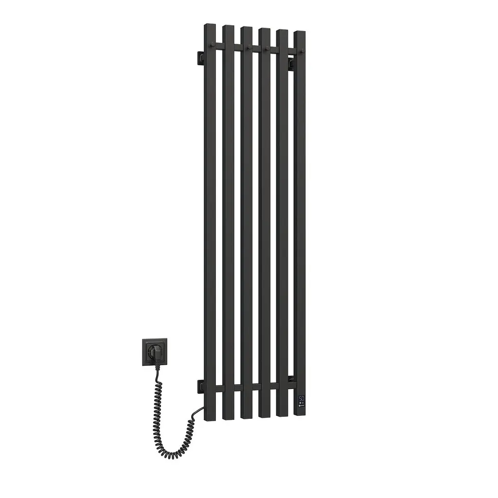 Электрический полотенцесушитель Navin Levante 330x1200 Sensor левый, черный муар 10-012033-4860, Черный матовый, Левое, Электронный - фото 3