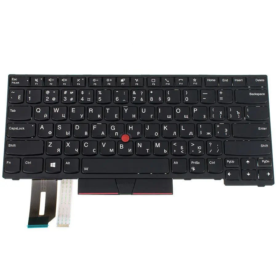 Клавіатура для ноутбука LENOVO (ThinkPad: E480, L380) rus, black - фото 2