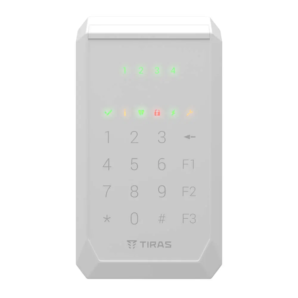 Клавіатура Tiras K-PAD4 White на 4 індикатори зон (21-00025) - фото 3