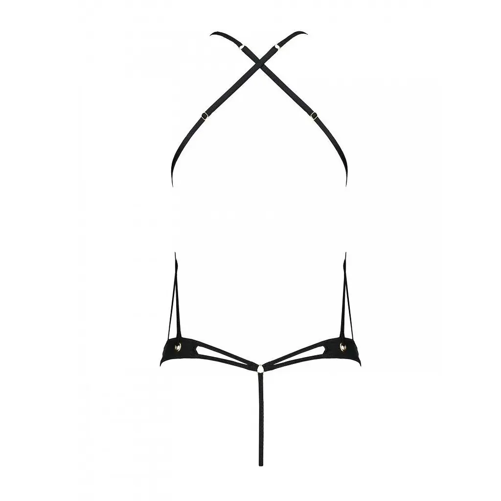 Боді з екошкіри з ремінцями та перфорацією Tamaris Body black L/XL — Passion - фото 4