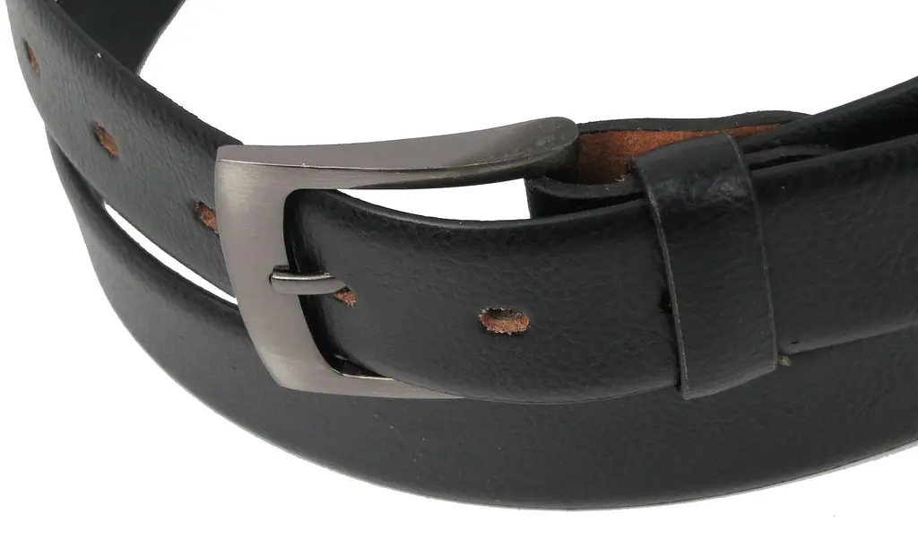 Чоловічий ремінь Always Wild BOM01ARS під брюки натуральна шкіра 3,4 см Чорний - фото 4