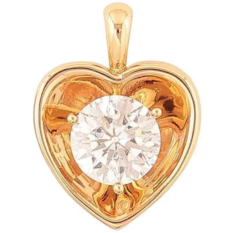 Кулон Xuping Позолота 18K «Сердечко з кристалом» 283522