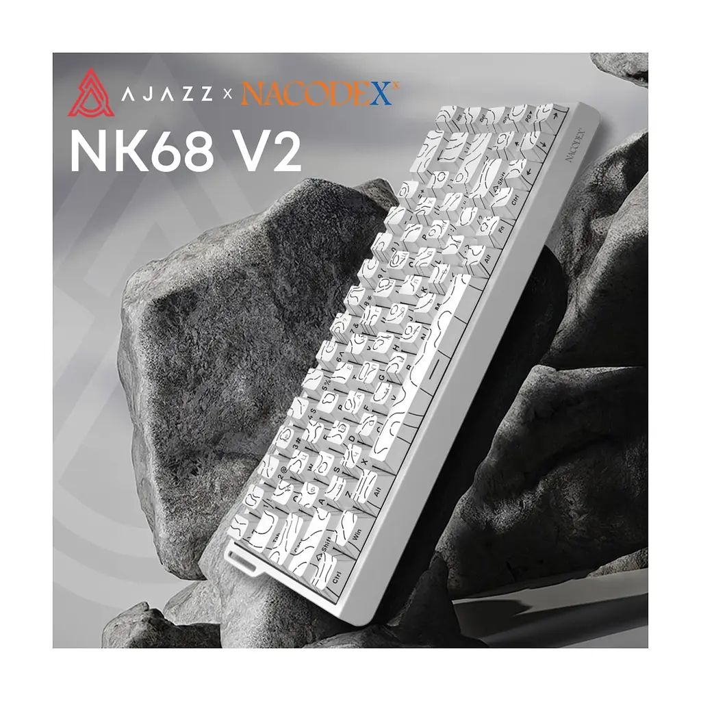 Клавіатура Ajazz NacodeX NK68 V2 Red Switch LED USB UA White (NK68-V2-R-S-W) - фото 6