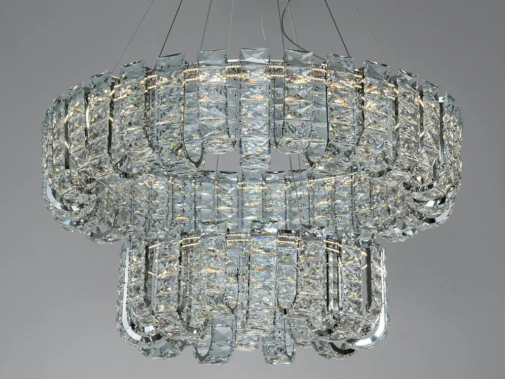 Розкішна кришталева підвісна LED-люстра для просторої вітальні Diasha 559/800+500CH, 138W, 7590 lm - фото 4