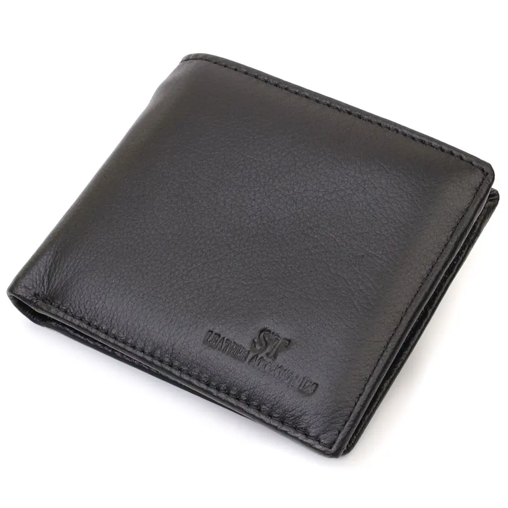 Чоловіче портмоне з натуральної шкіри ST Leather 22734 чорне - фото 11