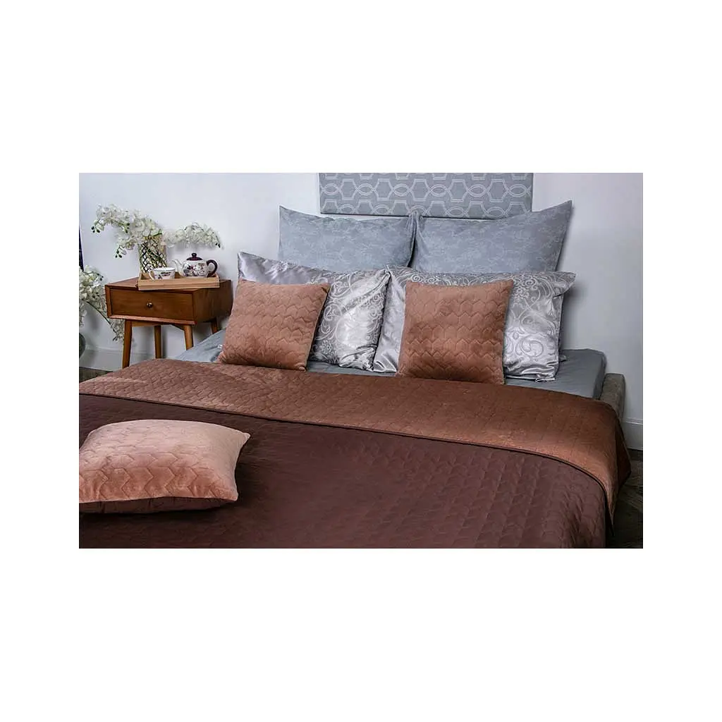Покривало Руно двостороннє VeLour Коричневе 150 х 220 см (360.55_Cappuccino) - фото 9