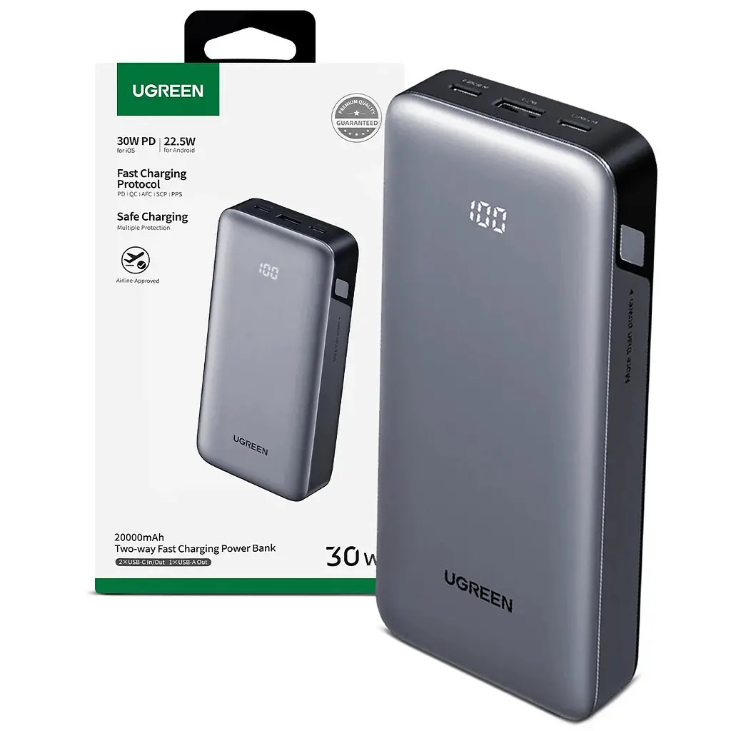 Акумулятор портативний Ugreen PB532 Power Bank 20000mah 30W універсальна мобільна батарея - фото 5