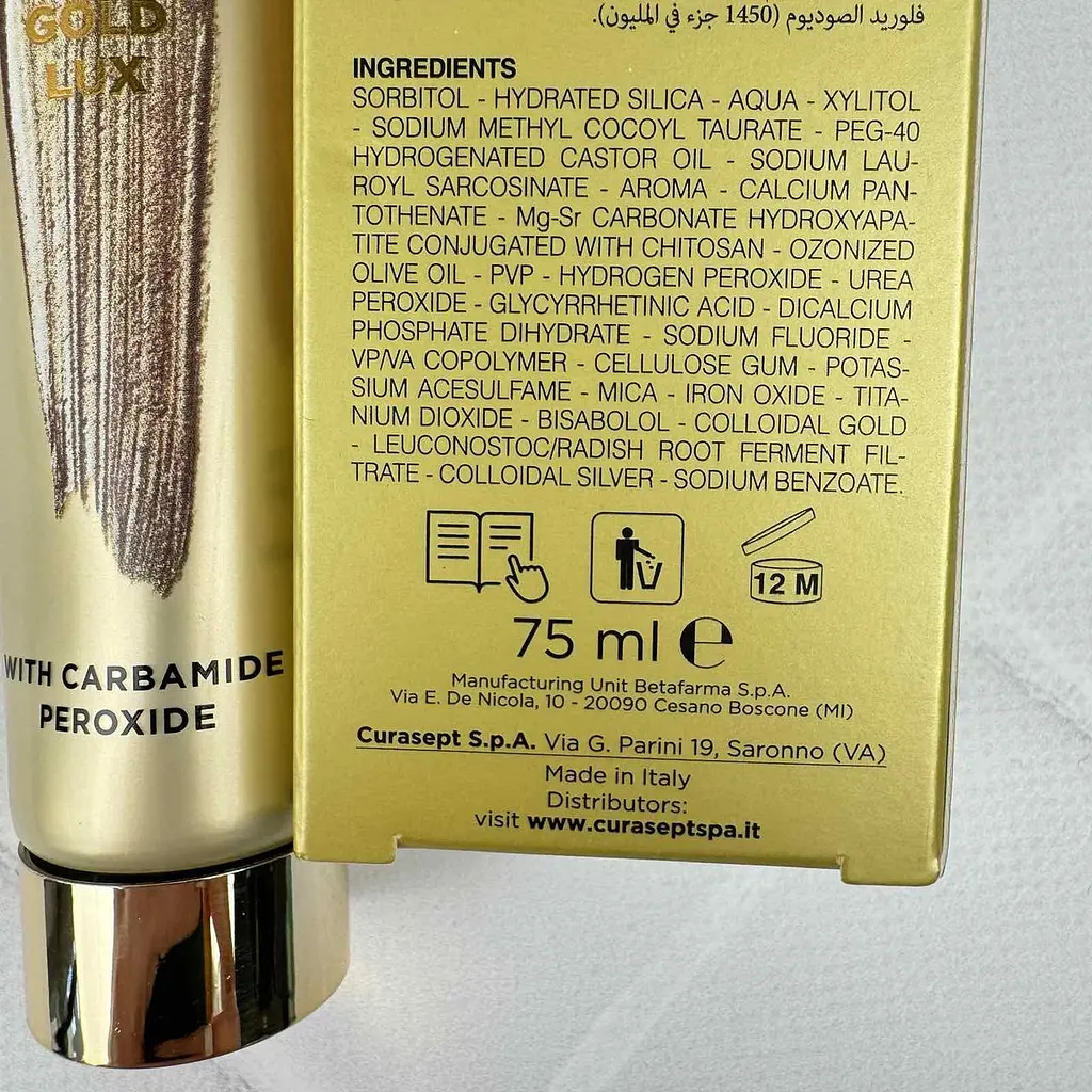 Набір Curasept Gold Whitining Luxury (паста 75 мл + зубна щітка) - фото 3