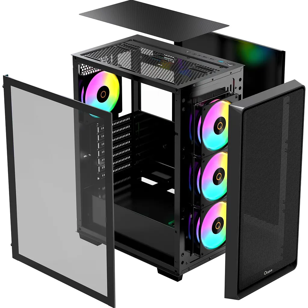 Корпус Ocypus Gamma C60 ARGB Black (GAMMA-C60-BKG400XX-GL) [165765] - фото 8