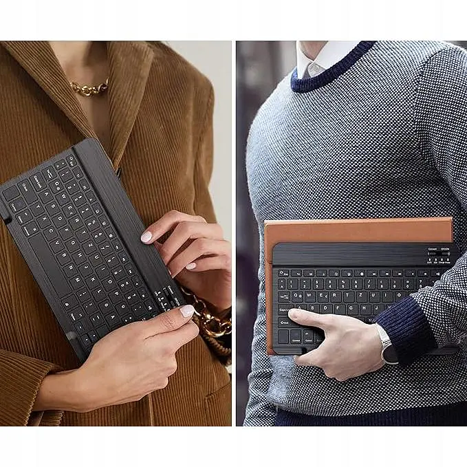 Клавіатура з мишкою Keyboard set AND 5370 для планшета телефону Bluetooth iPad iPhone Android Type-C Чорний - фото 3