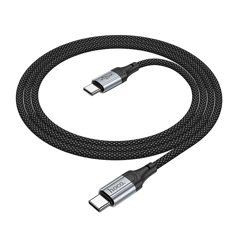 Кабель Hoco X102 Fresh 60W зарядный кабель Type-C to Type-C Черный - фото 3