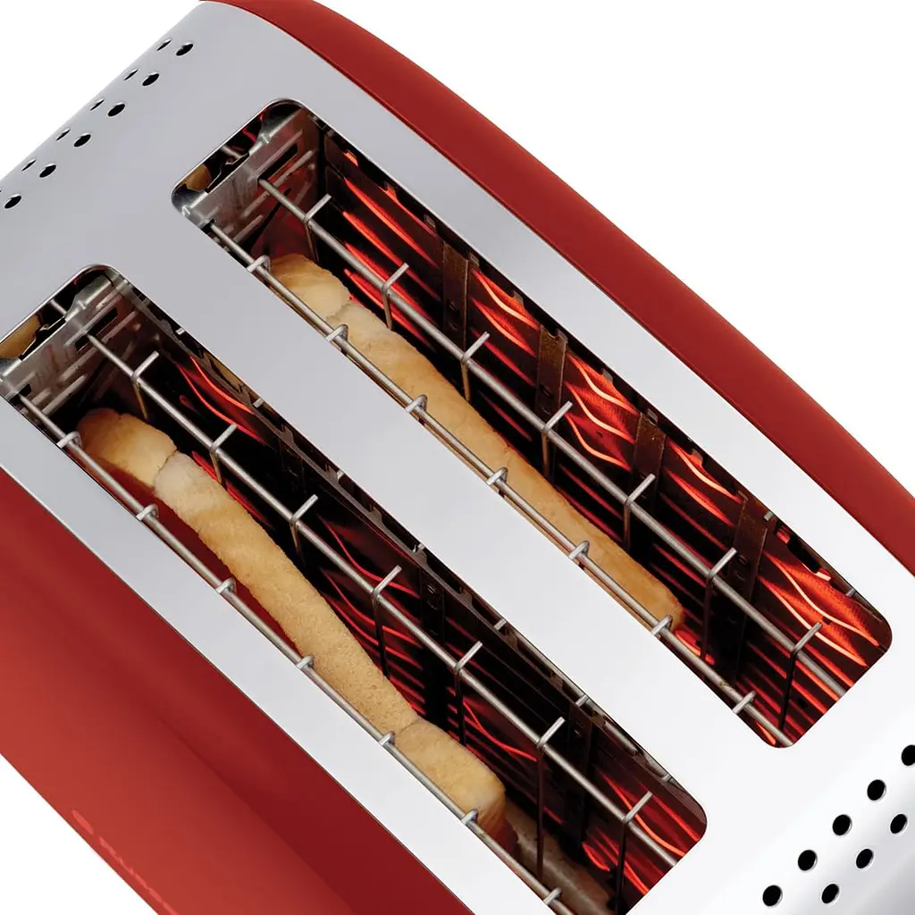 Тостер Colours Plus 1600Вт, подогрев, размораживание, металл., красный Russell Hobbs kuh0014865 - фото 9
