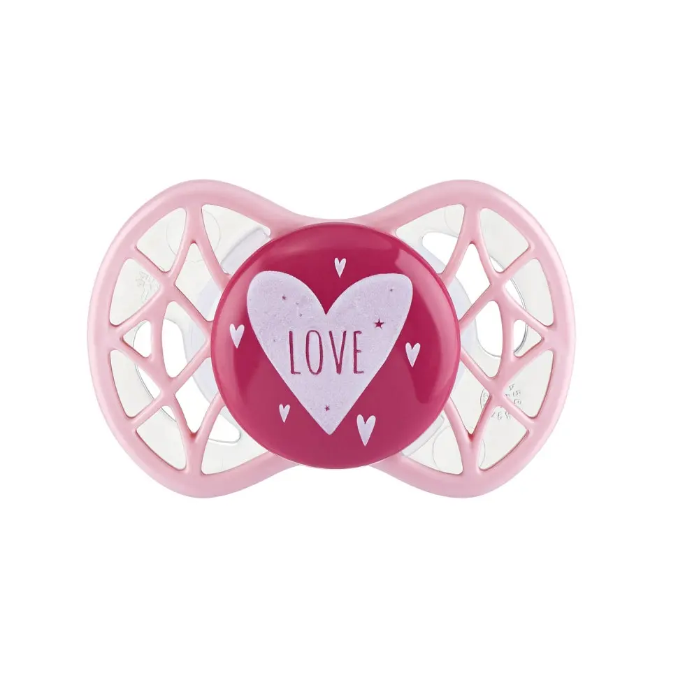 Пустушка Nuvita 7065 Air55 Cool симетрична 0m+ LOVE рожево-персикова NV7065PR - фото 2