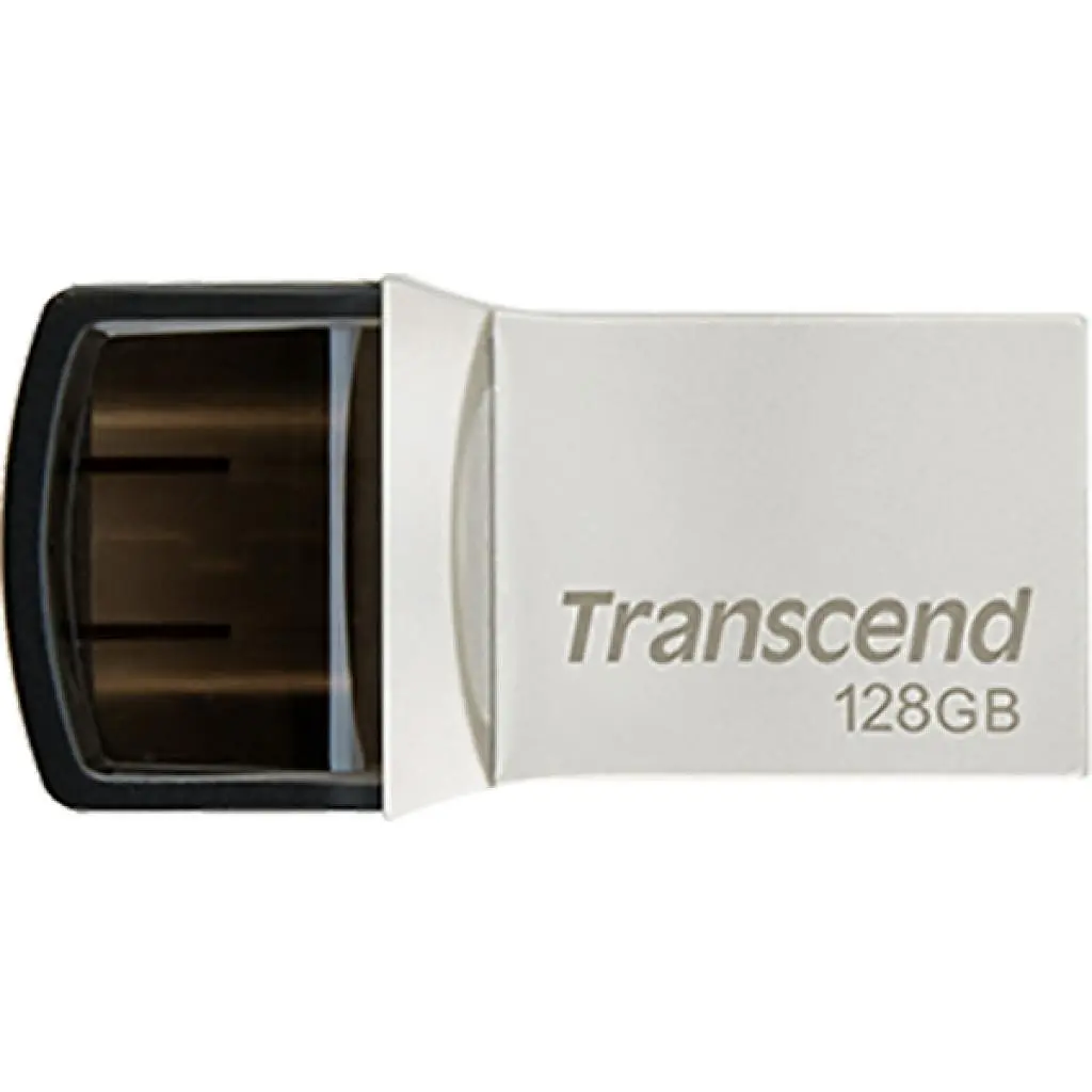 Флеш-накопичувач Transcend JetFlash 890 128GB USB 3.1 / Type-C Silver (TS128GJF890S) (FFUFTR00066) - фото 2
