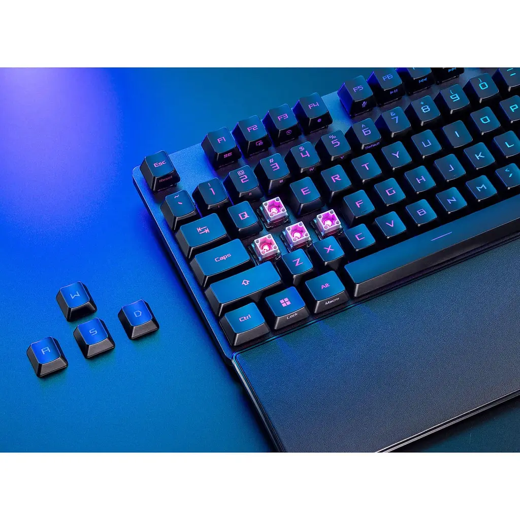 Клавіатура ASUS ROG Strix Scope II RX Red EN/UK USB RGB Black (90MP0350-BKMA00) - фото 5