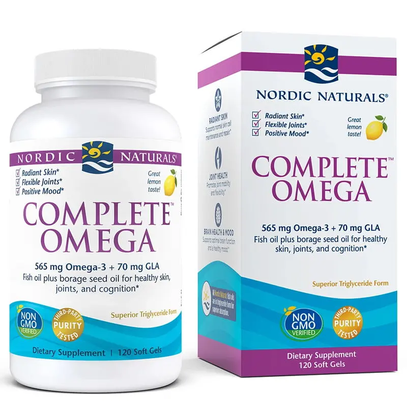 Жирні кислоти Nordic Naturals Complete Omega, 120 капсул лимон