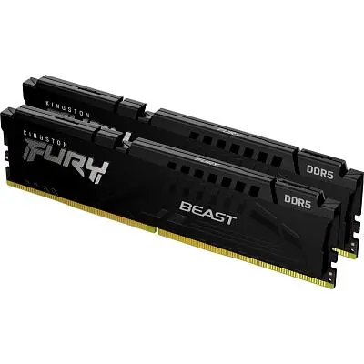 Модуль пам'яті для комп'ютера DDR5 64GB (2x32GB) 6400 MHz Beast Black EXPO Kingston Fury (ex.HyperX) (KF564C32BBEK2-64) - фото 2