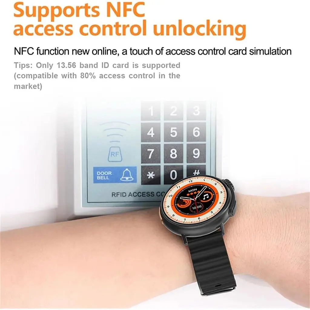 Розумний смарт-годинник PiurUf NFC для чоловіків 1.6-дюймовий браслет серії Ultra - фото 6