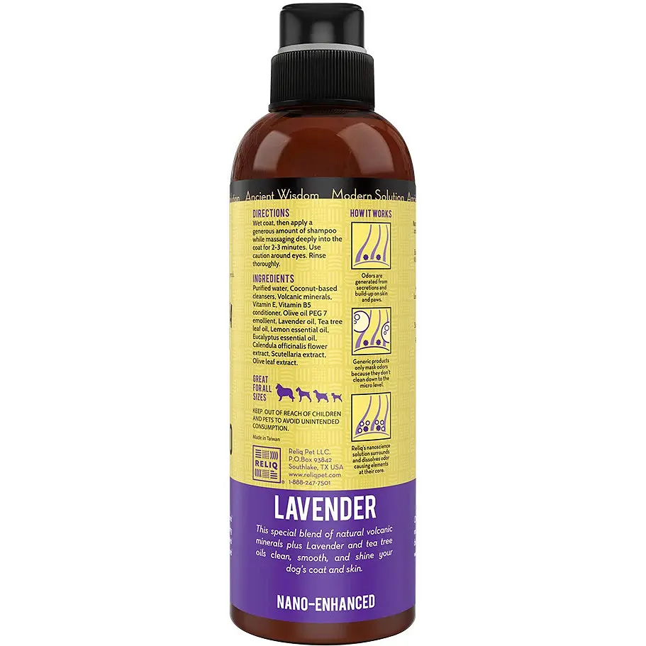 Шампунь для собак та котів Reliq Mineral Spa Lavender Shampoo з екстрактом лаванди 500 мл S500-LAV - фото 2