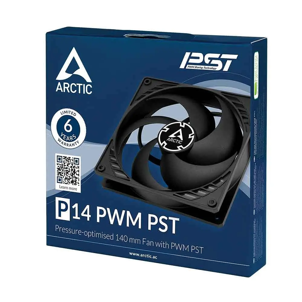 Корпусний вентилятор 140 мм Arctic P14 PWM PST ACFAN00125A Black - фото 4