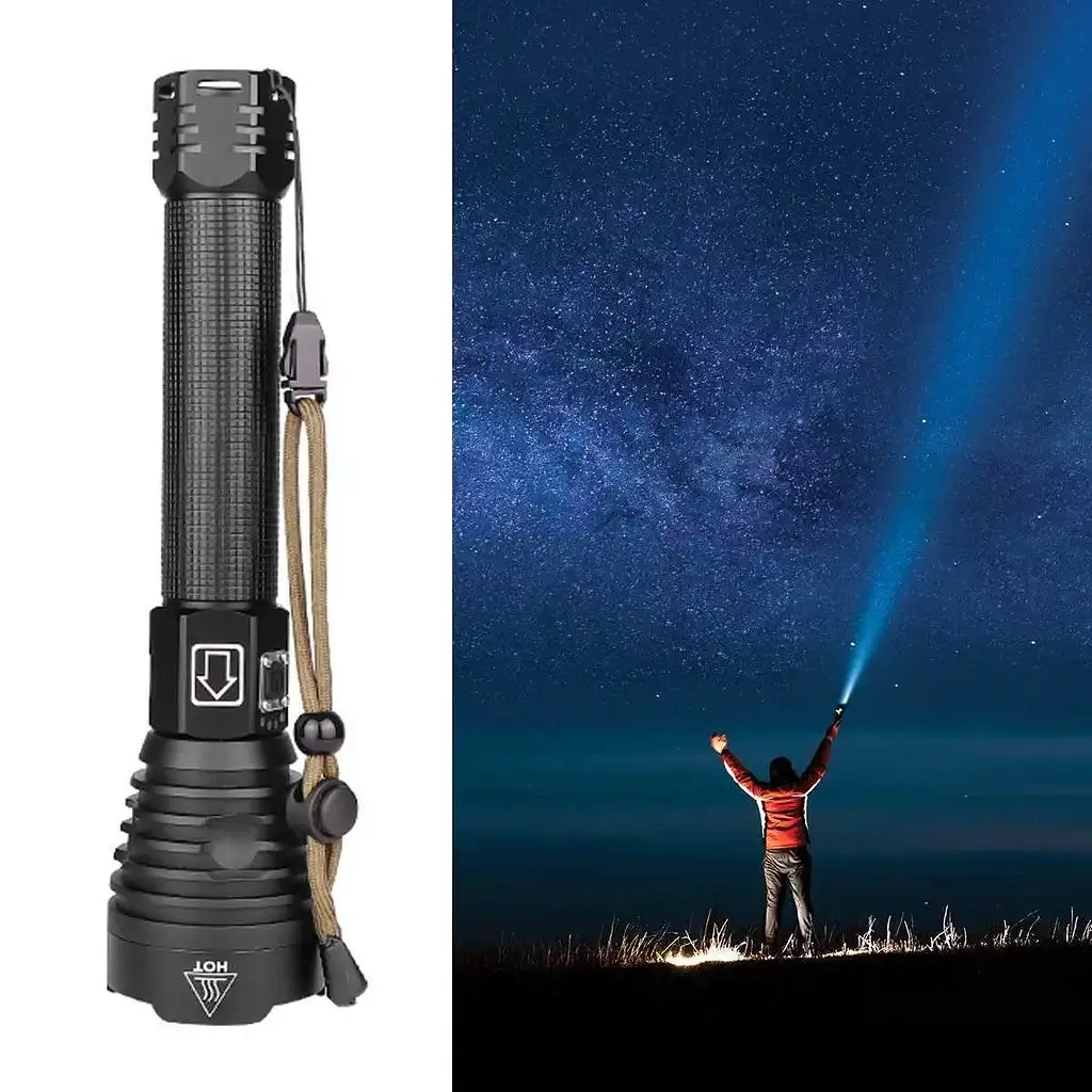 Тактический фонарь Heckermann XHP90 Zoom 5000mAH мощный - фото 10
