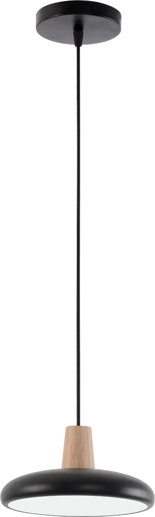 Подвесная люстра XI3342-1 черный + дерево - фото 2
