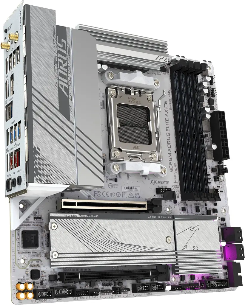 Материнская плата Gigabyte B650M AORUS ELITE AX ICE - фото 3