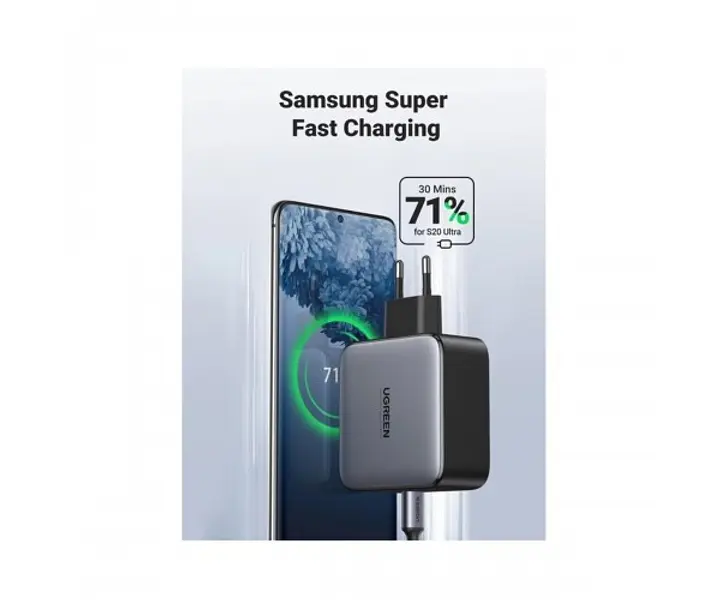 Зарядний пристрій Ugreen CD254 100 W Smart Charger євровилка (50327) - фото 4