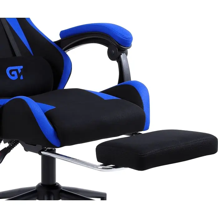 Геймерське крісло GT Racer чорне із синім (X-2324 Fabric Black/Blue) - фото 4