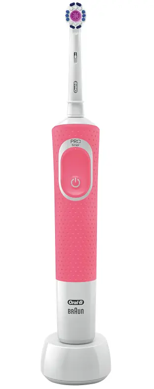 Электрическая зубная щетка Oral-B Vitality 3D White/D100, розовый - фото 3