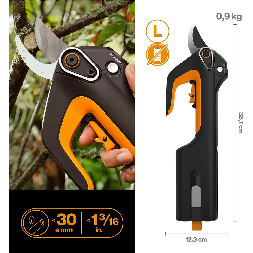 Акумуляторний площинний секатор Fiskars ePruner L без акумулятора (1082298) - фото 2