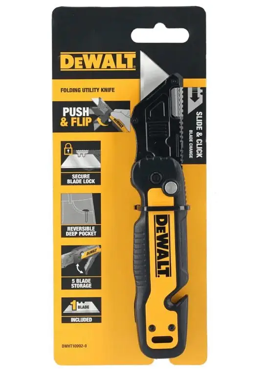 Ніж складаний DeWalt з фіксованим лезом для оздоблювальних робіт (DWHT10992-0) - фото 6