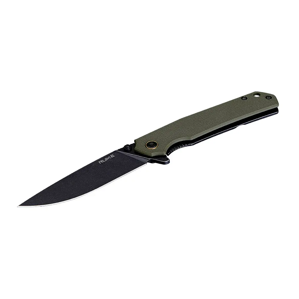 Ніж складаний туристичний Ruike P801-G, (8.6 см) 14C28N/G10 оливковий - фото 4