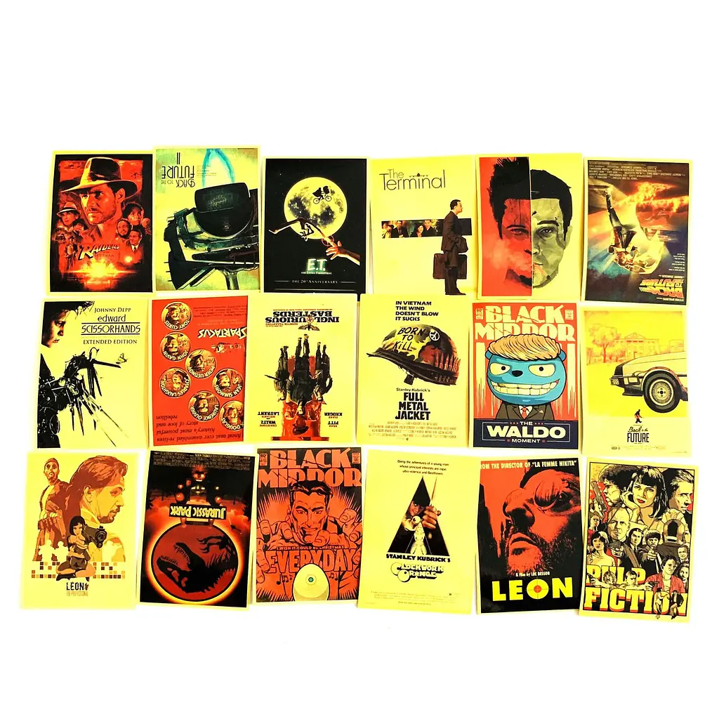 Стікерпак фільми міні-постери Набір наклейок GeekLand mini movie posters 50 штук - фото 4