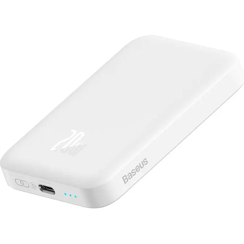 Зовнішній акумулятор Baseus Magnetic Bracket Mini 6000mAh 20W White (P10059002223-00/P10059003222-00) [102129] - фото 4