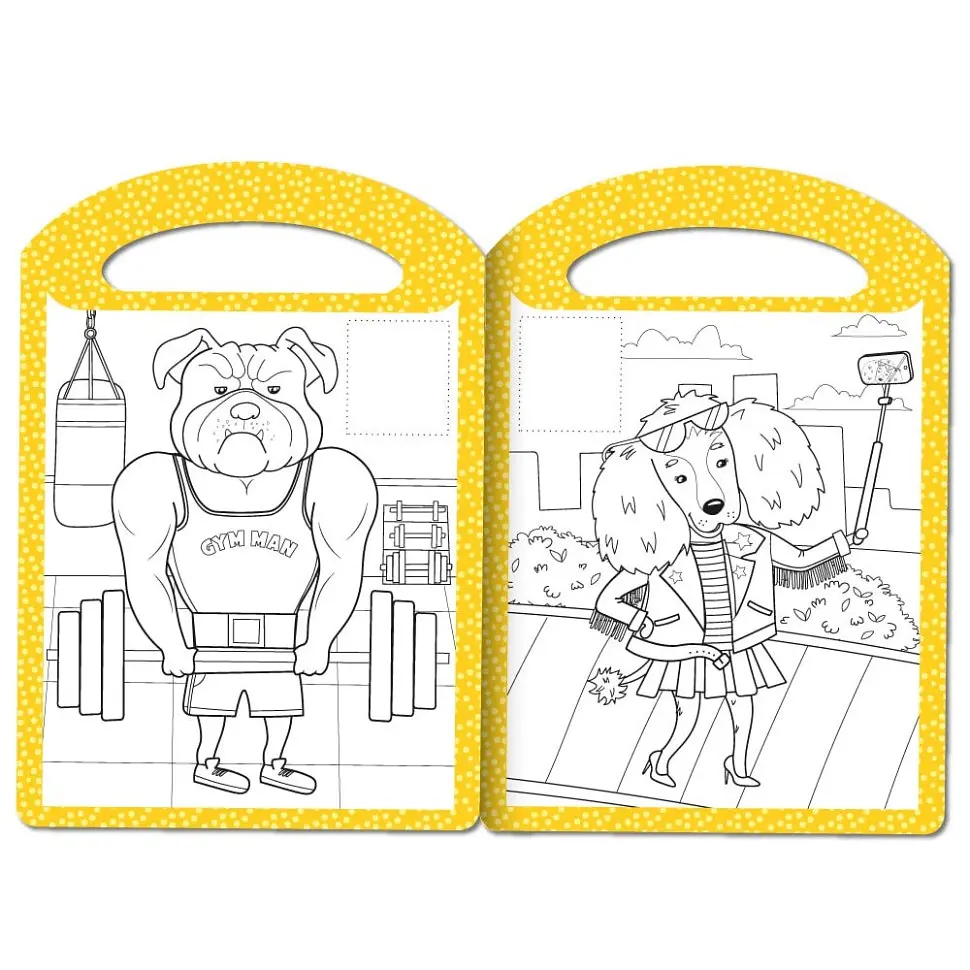 Дитяча розмальовка Круті собаки та кошенята РМ-68-01, 16 наліпок - фото 2