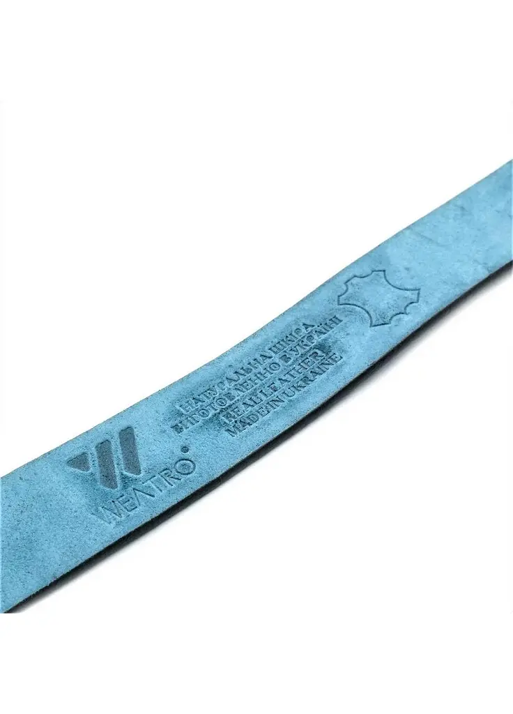 Шкіряний чоловічий ремінь Weatro Колір Синій m-kozh38-wtrua-002 (m-kozh38-wtrua-002) - фото 2