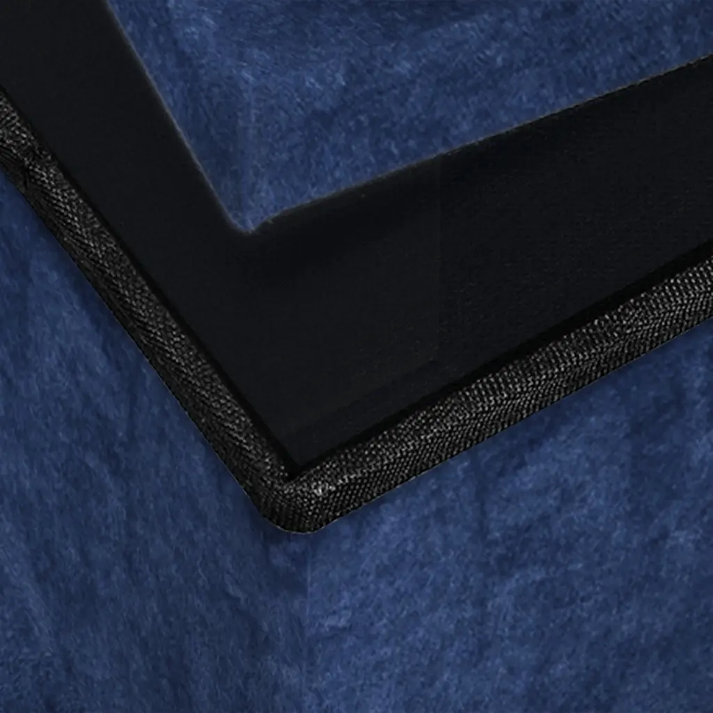 Пуф двойной для хранения МВМ My Home велюровый, 760х380х380 мм, синий (TH-06 BLUE) - фото 3