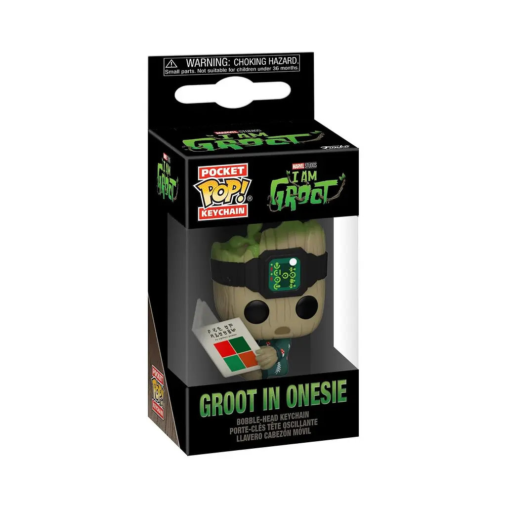 Фігурка-брелок Funko Pop I Am Groot Groot Shorts PJs w/ Book 4 см (BF AG 1193) - фото 3