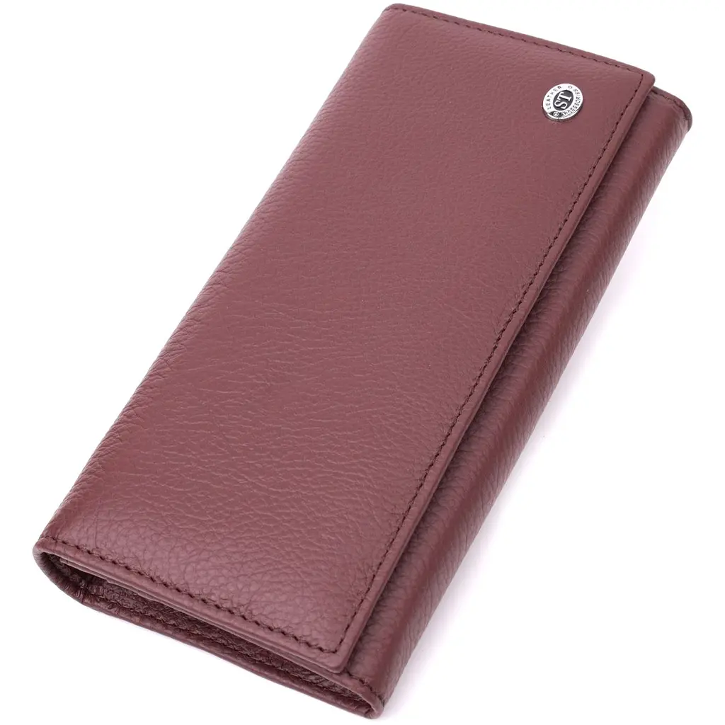 Жіночий гаманець горизонтального формату з натуральної шкіри ST Leather 22515 бордовий