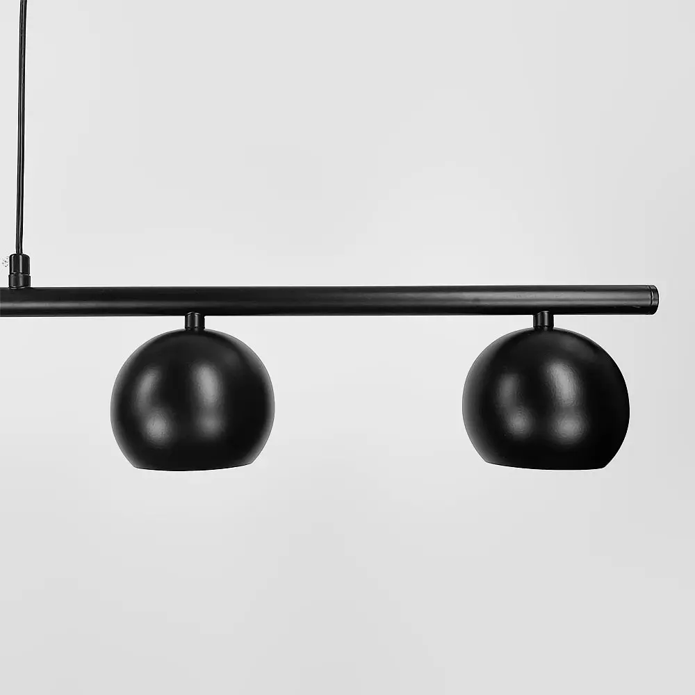 Черная металлическая люстра на 5 плафонов 100 см Ст. MJ 208-1000 BK Line F - фото 5