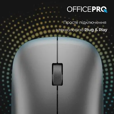 Комп'ютерна мишка OfficePro (M225G) Silent Click Wireless Gray (M225G) - фото 8