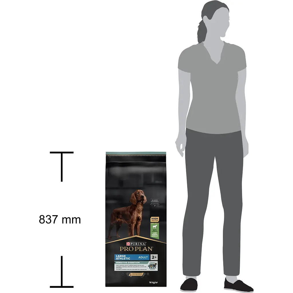 Сухий корм для дорослих собак великих порід з чутливим травленням Purina Pro Plan Large Athletic, з ягням, 14 кг - фото 4