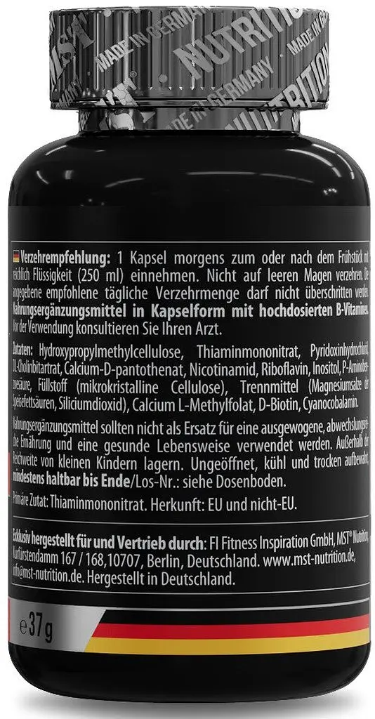 Комплекс витаминов группы В MST Nutrition B-Complex Professional, 60 капсул для поддержки энергии и общего здоровья - фото 2