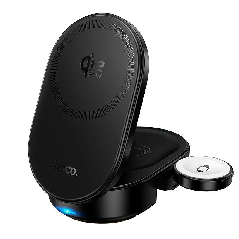 Зарядка Qi2 HOCO Pole 3-in-1 magnetic wireless fast charger CQ23 25W