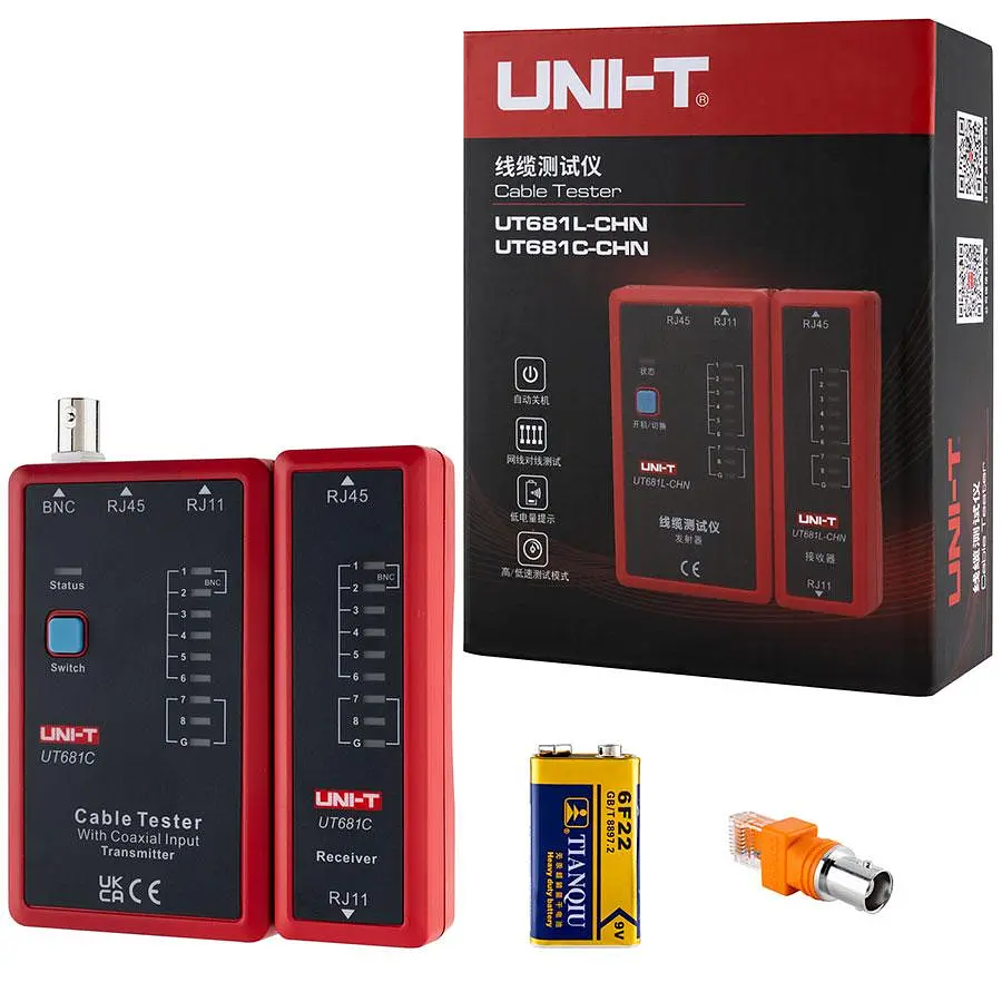 Кабельний тестер UNI-T UT681C (RJ45, RJ11, BNC)