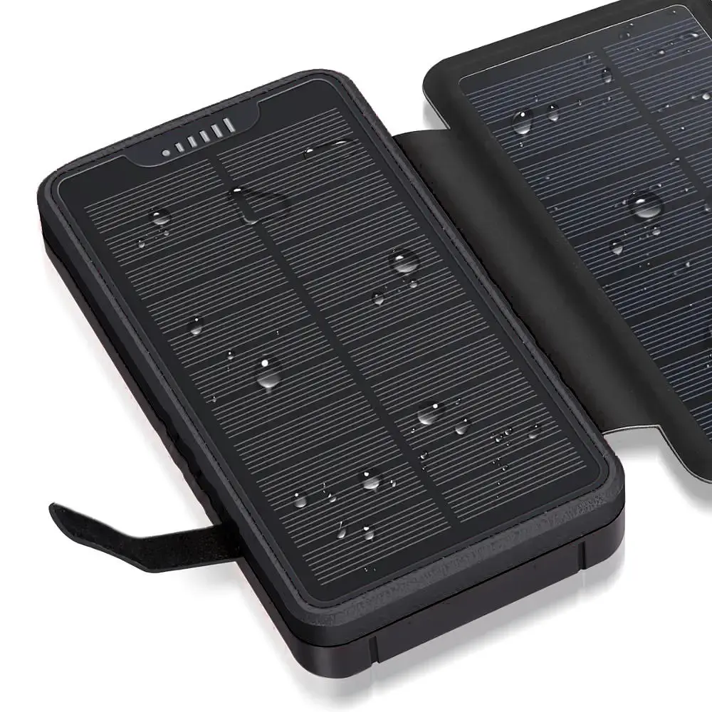 Універсальна зарядна батарея PowerBank iBattery YD-820S 26800mAh із сонячними панелями та ліхтариком (Чорний) - фото 8