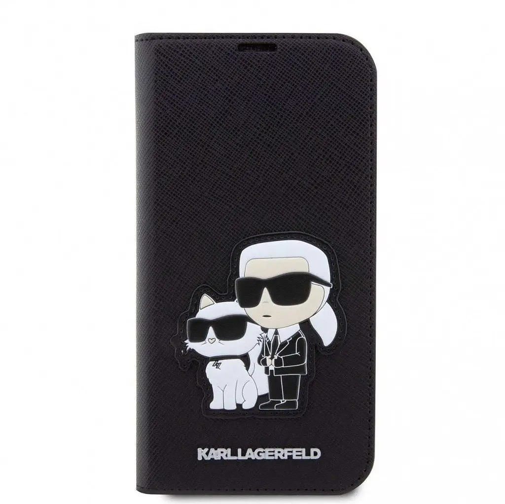 Чехол Karl Lagerfeld PU Saffiano Karl and Choupette NFT для iPhOne 13 Pro Black (57983114270) - фото 2